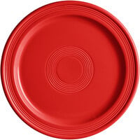 Acopa Capri 10 inch Passion Fruit Red Stoneware Plate - 12/Case