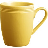 Acopa Capri 12 oz. Citrus Yellow Stoneware Mug - 12/Pack