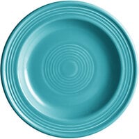 Acopa Capri 6 1/8 inch Caribbean Turquoise Stoneware Plate - 24/Case