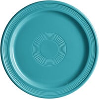 Acopa Capri 10 inch Caribbean Turquoise Stoneware Plate - 12/Case