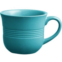 Acopa Capri 8 oz. Caribbean Turquoise Stoneware Cup - 36/Case