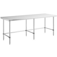 Regency Spec Line 30 inch x 84 inch 14-Gauge 304 Stainless Steel Commercial Open Base Work Table
