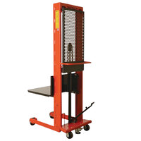 Wesco Industrial Products 260038 Standard Series 1000 lb. Hydraulic Large Platform Stacker with 32 inch x 30 inch Platform and 60 inch Lift Height