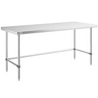 Regency Spec Line 30 inch x 72 inch 14-Gauge 304 Stainless Steel Commercial Open Base Work Table