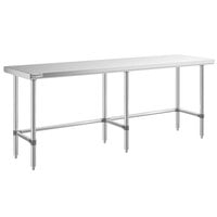 Regency Spec Line 24 inch x 84 inch 14-Gauge 304 Stainless Steel Commercial Open Base Work Table