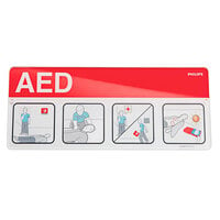 Philips 989803170901 AED Awareness Placard - Red