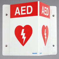 Philips 989803170921 Flexible AED Wall Sign - Red