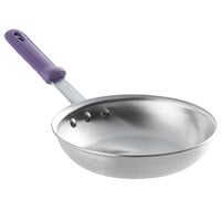Vollrath 400880 Wear-Ever 8 inch Aluminum Fry Pan with Purple Allergen-Free Sleeve Handle