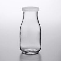 Anchor Hocking 11632 16 oz. Milk Bottle with Plastic Lid - 6/Case