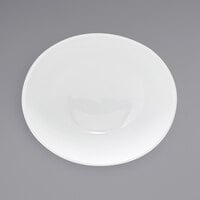 Front of the House DBO035WHP13 Ellipse 16 oz. White Oval Tall Porcelain Bowl - 12/Case