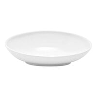 Front of the House Ellipse 18 oz. White Oval Slanted Porcelain Bowl - 4/Case