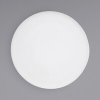 Front of the House DDP059WHP21 Canvas 11 inch White Round Porcelain Flat Plate - 4/Case