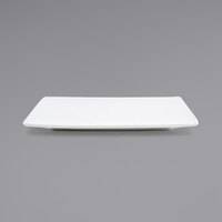 Front of the House DAP027WHP23 Canvas 7 1/2 inch White Square Porcelain Flat Plate - 12/Case