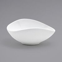 Front of the House DSD052WHP23 Ellipse 2 oz. White Oval Porcelain Ramekin - 12/Case
