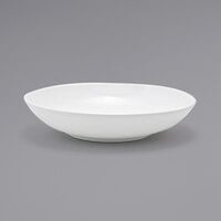 Front of the House DBO083WHP22 Ellipse 28 oz. White Oval Low Porcelain Bowl - 6/Case