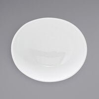 Front of the House DBO058WHP23 Ellipse 10 oz. White Oval Tall Porcelain Bowl - 12/Case