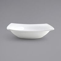 Front of the House DBO109WHP22 Canvas 16 oz. White Square Porcelain Bowl - 6/Case