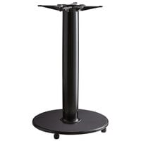Lancaster Table & Seating 22 inch Counter Height Cast Iron Table Base with FLAT Tech Equalizer Table Levelers and 18 inch Black Metal Spider