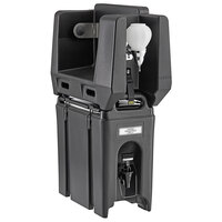 Cambro 2.5 Gallon Black Portable Handwash Station with Soap and Roll Paper Towel Dispenser