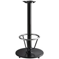 Lancaster Table & Seating Cast Iron 22" Bar Height Table Base with 16" Foot Rest and Self-Leveling Feet