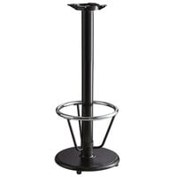 Lancaster Table & Seating Cast Iron 17" Bar Height Table Base with 16" Foot Rest and Self-Leveling Feet