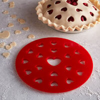 Fox Run 4778 9 3/4 inch Red Heart Shaped Pie Crust Cutter