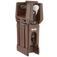 Cambro 2.5 Gallon Dark Brown Portable Handwash Station with Soap and Roll Paper Towel Dispenser and Riser