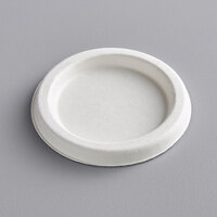 Eco Products EP-SPCLID2 2 oz. White Compostable Sugarcane Portion Cup Lid - 2500/Case