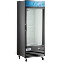 Avantco GD-ICE-24F 31" Black Indoor Glass Door Ice Merchandiser