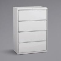 Hirsh Industries 23702 HL8000 Series White Four-Drawer Lateral File Cabinet - 36" x 18 5/8" x 52 1/2"