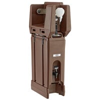 Cambro 4.75 Gallon Dark Brown Portable Handwash Station with Soap and Roll Paper Towel Dispenser and Riser