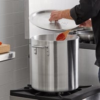 Choice 40 Qt. Heavy Weight Aluminum Stock Pot with Cover