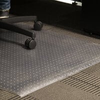 Cactus Mat 3548F-3 Anchor-Runner 3' Wide Special Cut Clear Vinyl Heavy-Duty Carpet Protection Runner Mat - 5/16 inch Thick