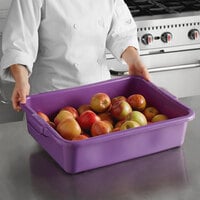Vollrath 1521-C80 Traex® Color-Mate Purple Allergen Food Storage Box - 20 inch x 15 inch x 5 inch