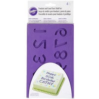 Wilton 191005821 Letters and Numbers Silicone Fondant and Gum Paste Mold - 4/Pack