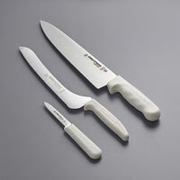 Dexter-Russell 20503 Sani-Safe 3-Piece Cutlery Set with Chef Knife, Bread Knife, and Paring Knife