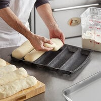 Sasa Demarle Flexipan® Air SF-02164 5 Compartment Sub Sandwich Silicone Bread Mold - 12 1/4 inch x 3 inch Cavities