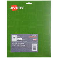 Avery® 61527 PermaTrack 1/2 inch x 1 inch White Asset Labels - 672/Pack
