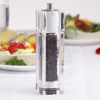Chef Specialties 01850 6 1/2 inch Customizable Gem Acrylic Pepper Mill / Salt Shaker Combo