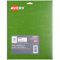 Avery® 61529 PermaTrack 1 1/4 inch x 2 3/4 inch White Asset Labels - 112/Pack