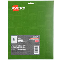 Avery® 60534 PermaTrack 1/2 inch x 1 inch Tamper-Evident Asset Labels - 672/Pack