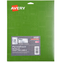 Avery® 61528 PermaTrack 1 1/4 inch x 2 3/4 inch Metallic Asset Labels - 112/Pack