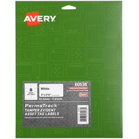 Avery® 60538 PermaTrack 2 inch x 3 3/4 inch Tamper-Evident Asset Labels - 64/Pack