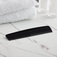 Novo Essentials 4 5/8 inch Black Comb - Individually Wrapped - 144/Pack