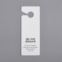 Novo Essentials Hotel Door Sign - Do Not Disturb / Please Make Up Room in 5 Languages - 100/Pack