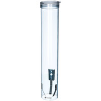 San Jamar C3165TBL20 Pull-Type Arctic Blue Wall Mount 4-10 oz. Water Cup Dispenser with Flip Cap - 20 inch Long