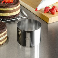 Fat Daddio's SSRD-3530 ProSeries 3 1/2 inch x 3 inch Stainless Steel Round Cake / Food Ring Mold