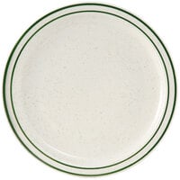 Tuxton TES-008 Emerald 9 inch Green Speckle Narrow Rim China Plate - 24/Case