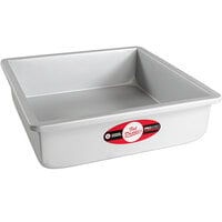 Fat Daddio's PSQ-10103 ProSeries 10 inch x 10 inch x 3 inch Square Anodized Aluminum Straight Sided Cake Pan