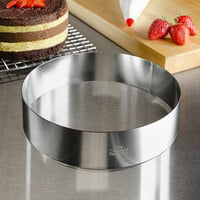 Fat Daddio's SSRD-8020 ProSeries 8 inch x 2 inch Stainless Steel Round Cake Ring